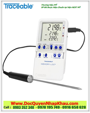 Nhiệt kế dải đo –50.00 đến 70.00°C, 6445 Memory-Loc™ Traceable® Datalogger